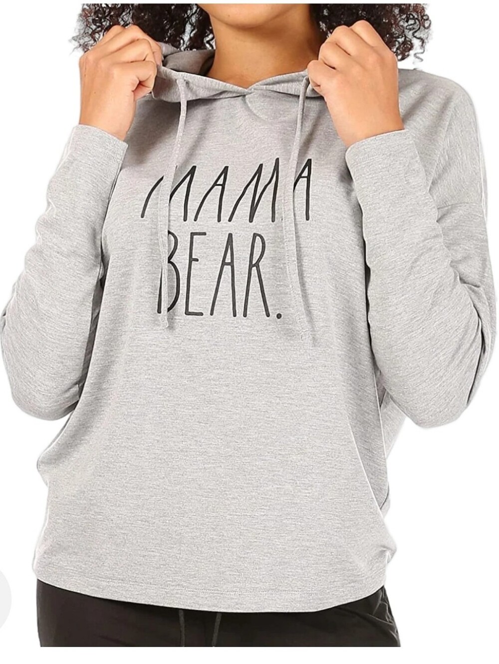 Rae Dunn Gray 'MAMA BEAR' Pullover Hoodie